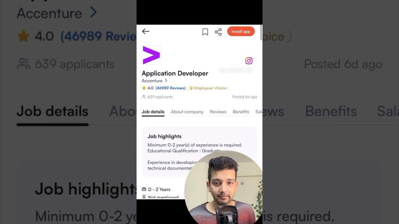 Accenture requirement | Application Developer job| Software Developers jobs |