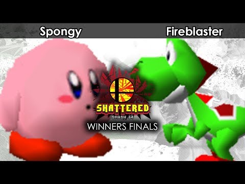 Smash 64: Spongy (Kirby) V Fireblaster (Yoshi/Mario) - Shattered 76 Tournament SSB64