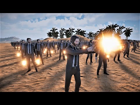 Can 12,000 John Wick Army Stop 3 Million Roman Generals ? | Ultimate Epic battle Simulator 2 UEBS 2