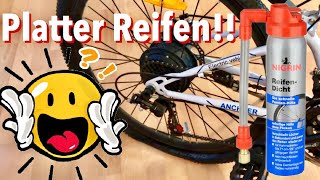 Fahrrad Plattfuß schnell reparieren mit Nigrin Pannenspray - Ob das klappt? Ich teste es :)