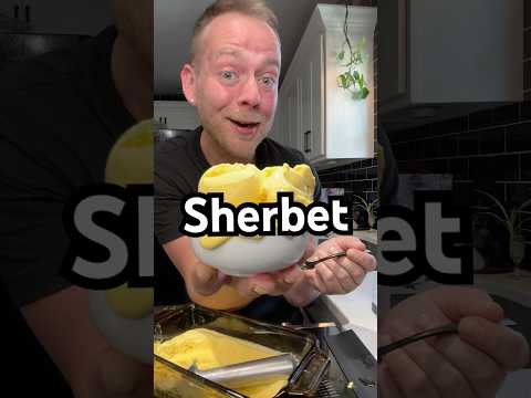 Easy homemade Mango Sherbet way better than any store bought #sherbet 😊 #homemademangosherbet #fyp