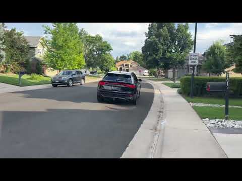 Audi RSQ8 with catless downpipes and straight pipes (muffler delete)