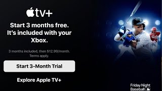Free Apple TV On Xbox For 3 Months