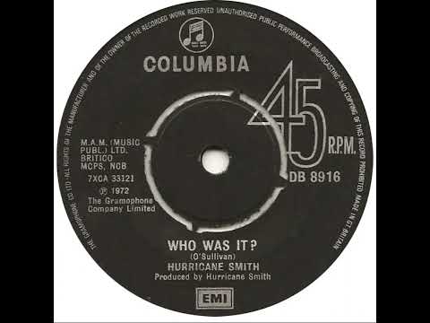 UK New Entry 1972 (170) Hurricane Smith - Who Was It?