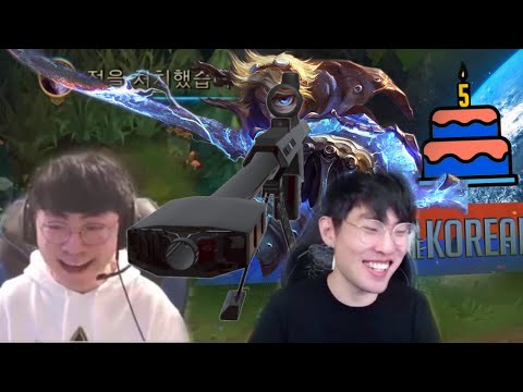 Showmaker Insane Ezreal Snipe Rampage! 🎂🎉5 Years!🎉🎂 - Random Stream Highlights (Translated)