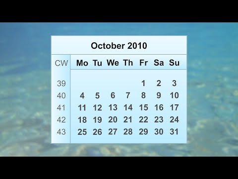 October 2010 Calendar