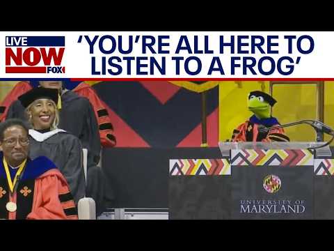 Video | Kermit the Frog speaks at University of Maryland commencement, "100% Chance of Frog"