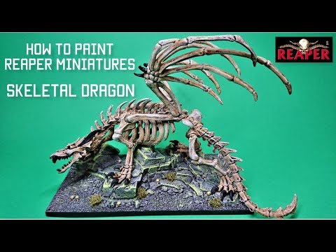 Reaper Miniatures Build and Paint, Skeletal Dragon, DnD.