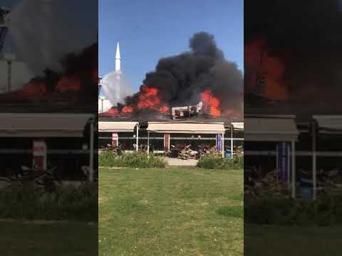 Yasemin Kafe'de yangın çıktı...