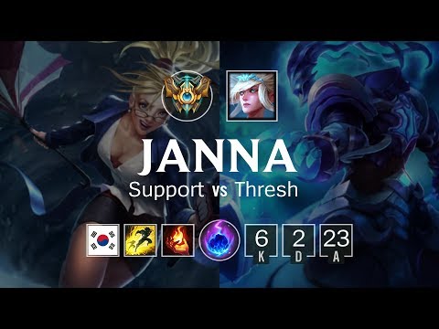 Janna Support vs Thresh - KR Master Patch 8.24