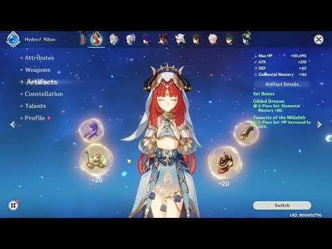 [Genshin Impact] C2 R1 Nilou Best Bountiful Core Rotations!