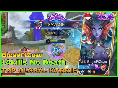 Savage Time😱 Top Global Karrie | Best Rotation ~ Fast Item | Karrie ~ By BlessFtZuzu