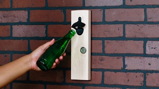 If you're throwing a party in your backyard, you'll definitely need a bottle opener for your guests to use. Keep the bottle caps off the floor with this ingenious DIY!
Full instructions on Nifty.