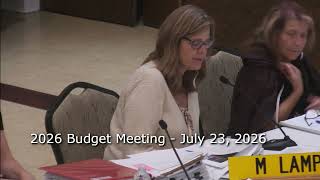 2026 Annual Budget Meeting July 23 2025