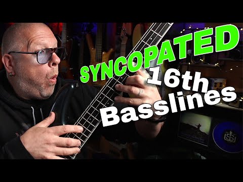 Syncopated bass exercises - Part 2 of 2 - 16th notes