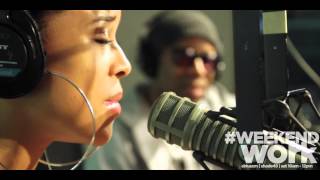 Serayah McNeill aka Tiana from Empire talks kissing a girl for the 1st time on #Weekendwork