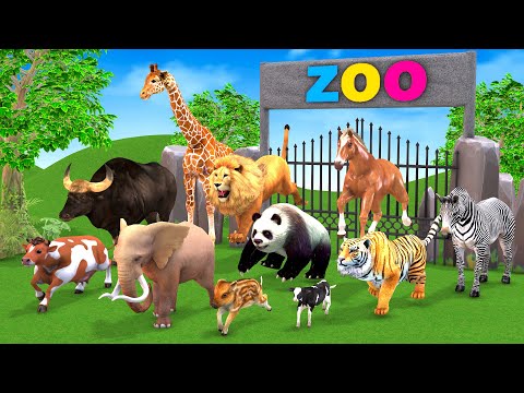 The Great Escape 3 : Zoo Animals Escape Adventure - Climbing the Long Fence | Funny Animals Cartoon
