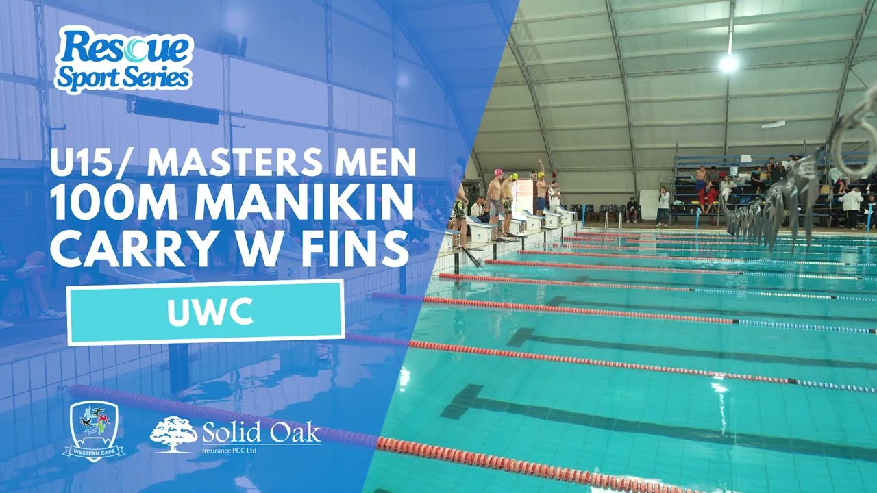 U15 & Masters Men 100M Manikin Carry with Fins | Lifesaving Rescue Sport Series | Full Commentary