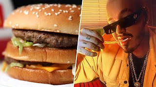 J Balvin McDonald's Burger Taste Test