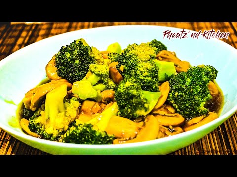 Mushroom Broccoli in Garlic Sauce! Healthy and Delicious Recipe!