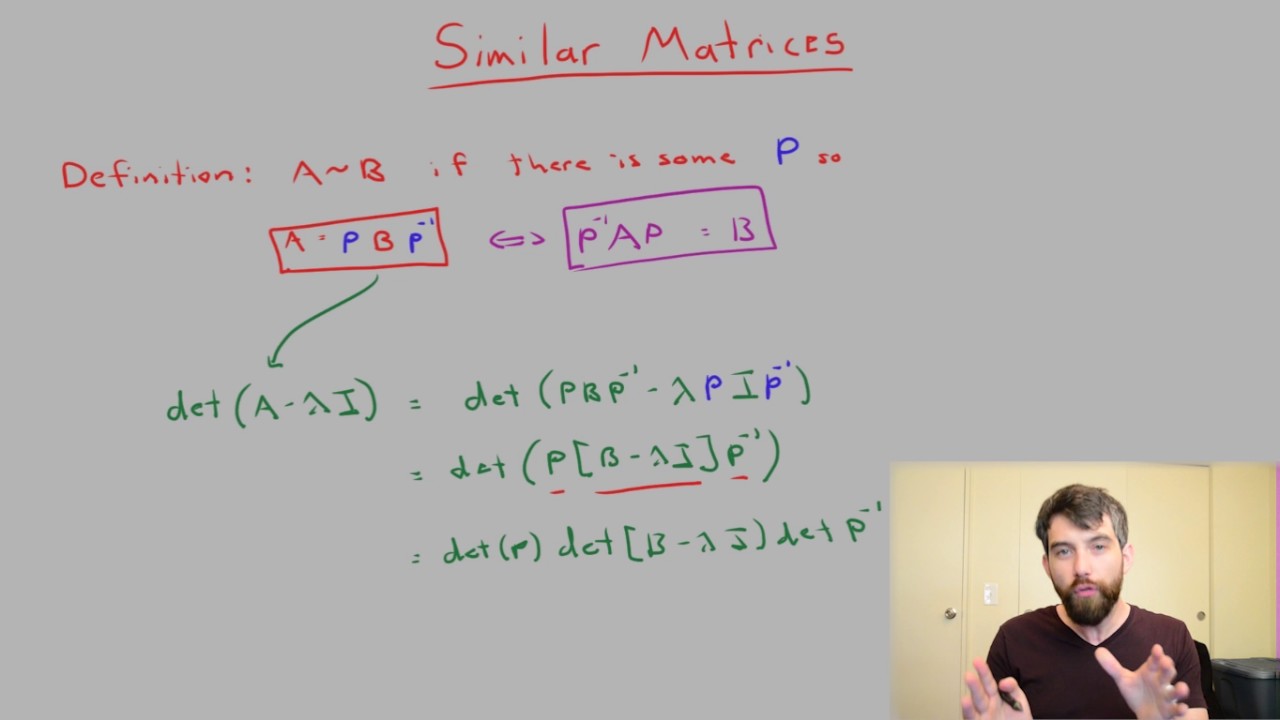 Similar matrices have similar properties