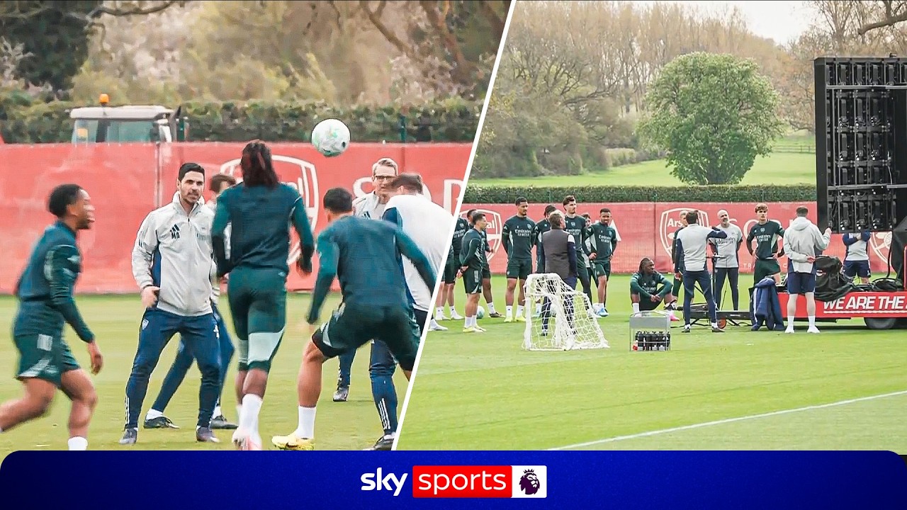 Behind the scenes at Arsenal training 🎥
