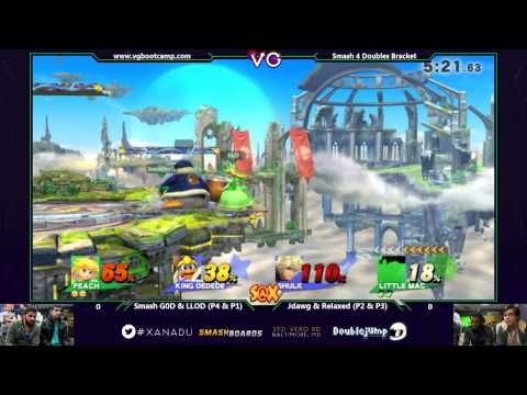 S@X Monthly - LLOD & Smash G0D vs JDawg and Relaxed - SSB4 Doubles Bracket - Smash 4