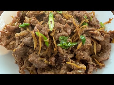 Stirred Fried Ginger Beef || Ly Cooks