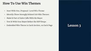 Win Theme Masterclass FY2026 (video 05) for Winning Federal Contracts by Government Contractors