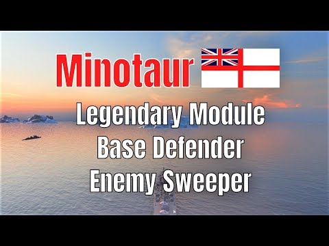 Minotaur T10 British Cruiser | legendary module 6 kills, enemy sweeper | World of Warships