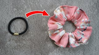 EASIEST Scrunchies I’VE EVER SEWN!!! 😍 GREAT FOR BEGINNERS! DIY Scrunchies with Hair Tie