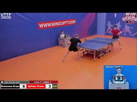 Коженков Игорь 3-2 Цубера Роман Турнир Восток 4 WINCUP 3.06.21 Прямая трансляция Зал1