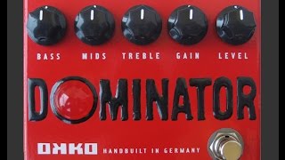 Video thumbnail for Demo - OKKO DOMINATOR  - overdrive guitar effect pedal by Jam Tracks Guitar