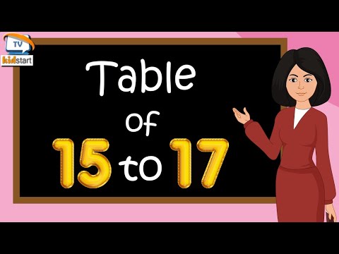Table of 15 to 17 | multiplication table of 15 to 17 | rhythmic table of Fifteen to Seventeen