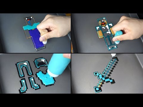 MINECRAFT Diamond Armor, Sword IN REAL LIFE Pancake art - Noob, Diamond Armor, Pro, Diamond Sword