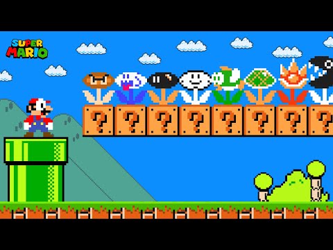 Super Mario Bros. but there are MORE Custom Flower All Enemies!