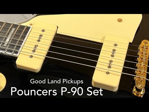 Good Land Pickups: Pouncers P-90 Alnico 2- Soapbar Black Set image 6