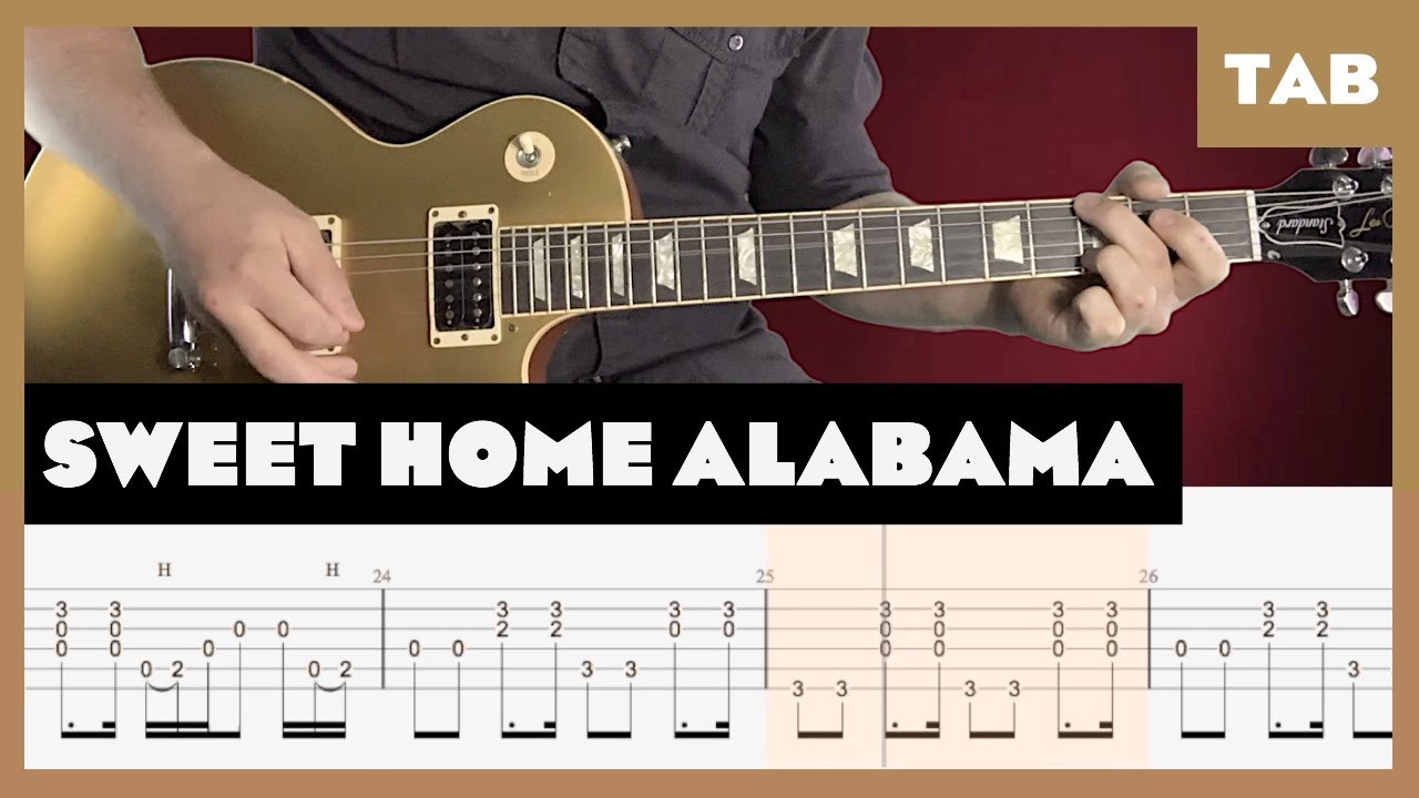 Lynyrd Skynyrd - Sweet Home Alabama - Guitar Tab | Lesson | Cover | Tutorial