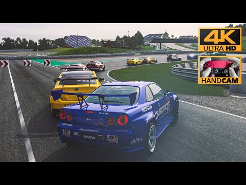 PS5 Gameplay ❯ Gran Turismo 7 - Nissan R34 '02 Gr.4 Race in Barcelona ❯ 4K 60fps HDR ✔︎ Ray Tracing
