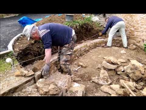 Construction of a lime-mortar wall