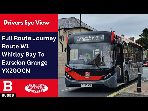DEV: FULL ROUTE JOURNEY | Nexus Bus Route W1 - Whitley Bay To Earsdon Grange + Return | YX20OCN