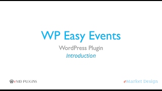 WP Easy Events WordPress Plugin – Introduction