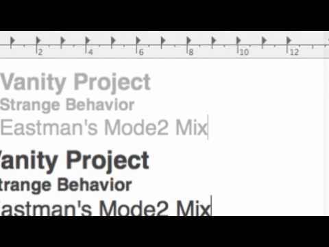 Vanity Project  - Strange Behavior (Eastman's Mode2 Mix)