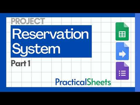 RESERVATION SYSTEM in Google Sheets Google Forms and Google Apps Script  Part 1