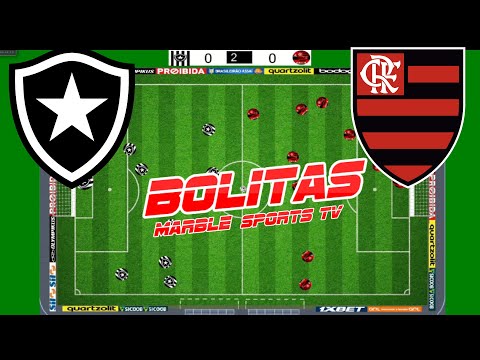 ⚽ MINI FUTEBOL com BOLINHAS de GUDE - BOTAFOGO x FLAMENGO - marble race football