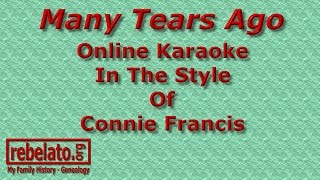 Many Tears Ago - Connie Francis - Online Karaoke Version