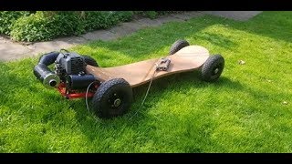 EPIC Homemade GAS POWERED off road Skateboard 35MPH build+test