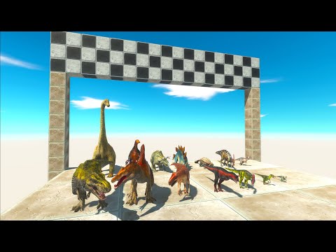 RACING ALL DINOSAURS TO PIG RESCUE - Animal Revolt Battle Simulator