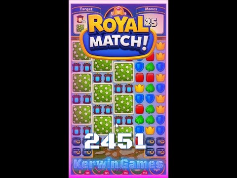Royal Match Level 2451 - No Boosters Gameplay