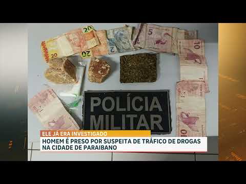 Suspeito de tráfico de drogas é preso em flagrante em Paraibano
